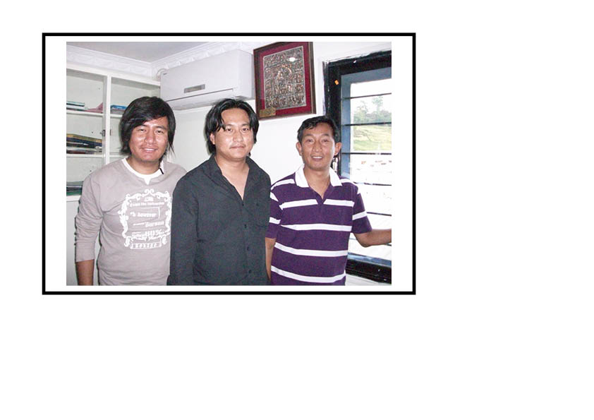 Nitesh Santosh and Suresh the team at our cashmere factory in  Kathmandu